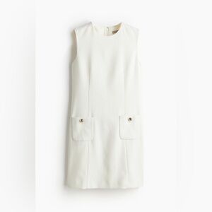 Elegant White Sleeveless dress